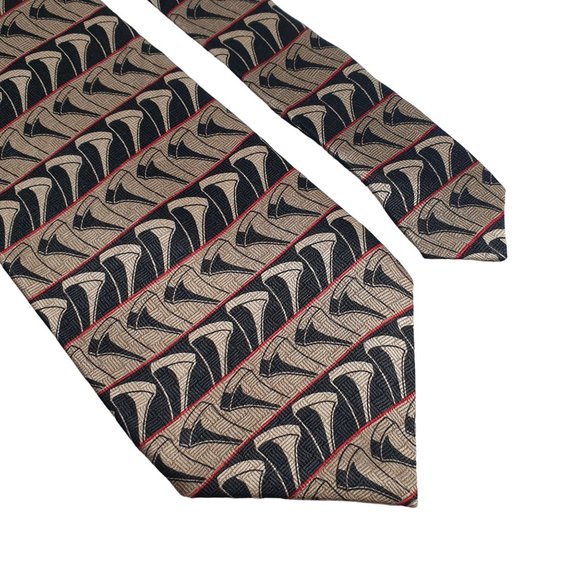 RM Sport Striped Tees 1996 Mens Necktie Tie Golf Sport Ralph Marlin Work Dad - Picture 2 of 5